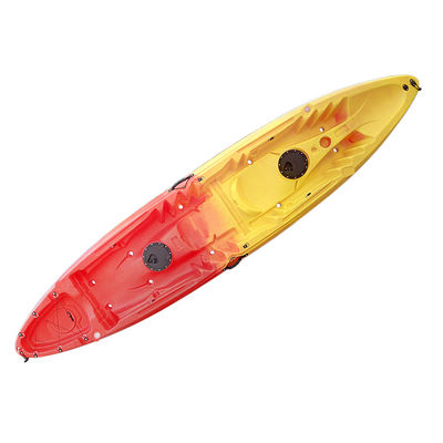 LLDPE Sit On Top Plastic Kayak 600 Lb Capacity Double Seat 2 Person Tandem Fishing
