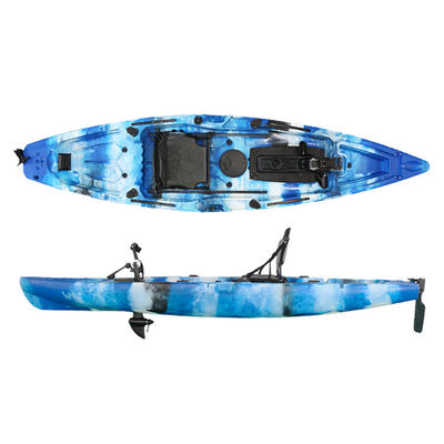 Single Sit On Top Foot Pedal Drive Fishing Kayak 250kgs Capacity